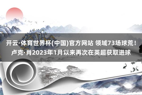 开云·体育世界杯(中国)官方网站 领域73场球荒!卢克·肖2023年1月以来再次在英超获取进球