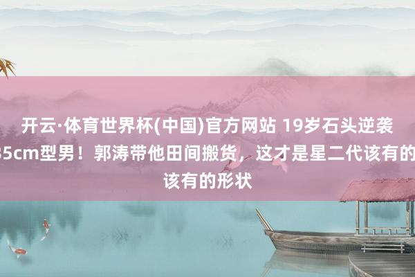 开云·体育世界杯(中国)官方网站 19岁石头逆袭成185cm型男!郭涛带他田间搬货,这才是星二代该有的形状